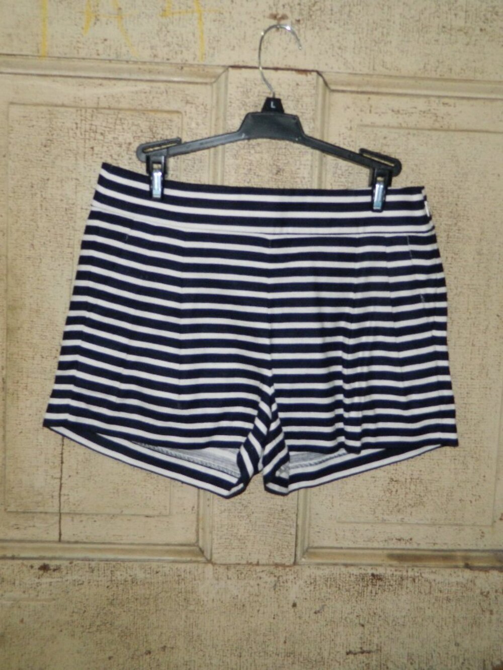 J. Crew Bonded Twill Stripe Navy White Nautical‎ Sailor Shorts Size 4 (WW-20)